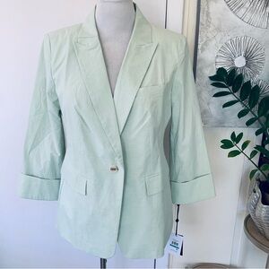 NWT DKNY cotton blend light green dress jacket size 16
